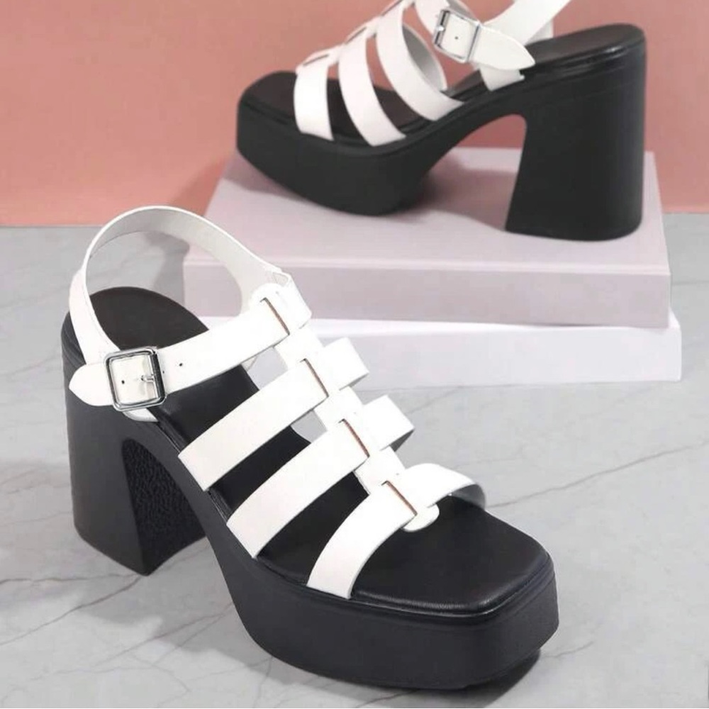 White Chunky Sandals!